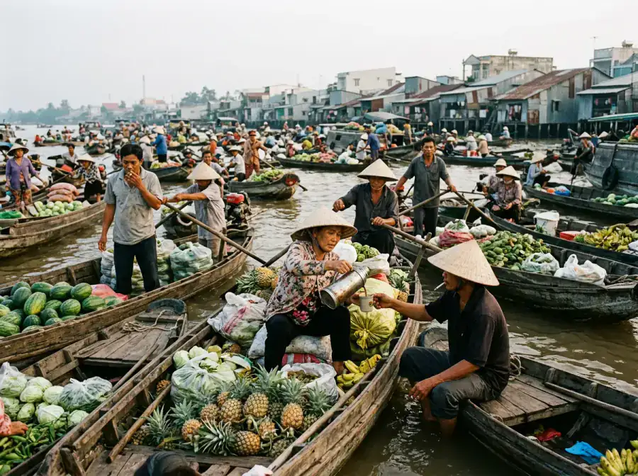 Cai Rang Market at Dawn — Mekong Delta, Vietnam